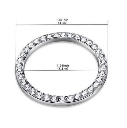 Car Interior Decoration Stickers Car Ignition Start Decoration Ring Diamond
