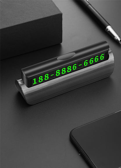 Temporary Parking SignMobile Phone Number PlateHidden LuminousCreative Car Interior Products